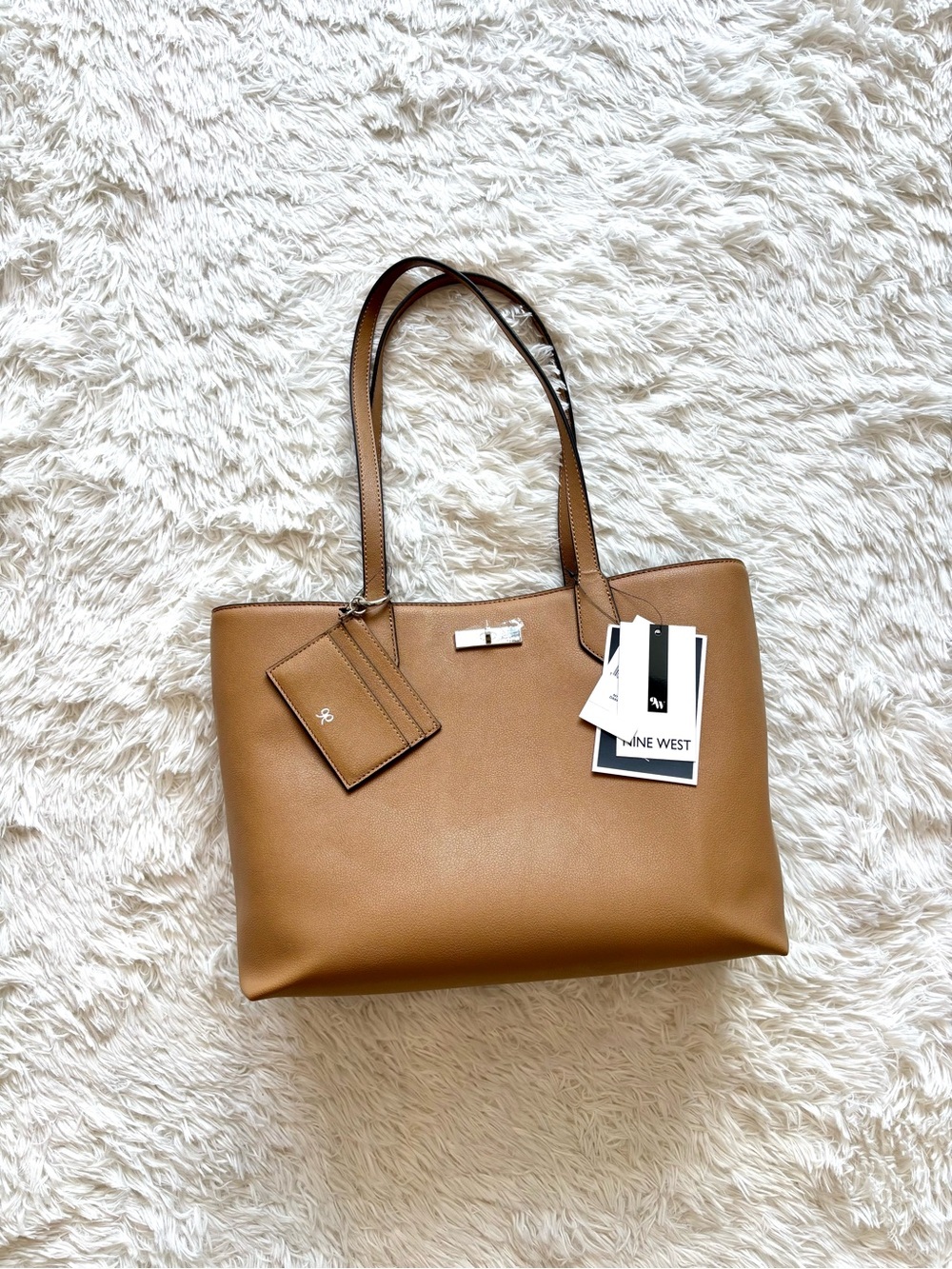 🤍New! Nine West Dark Camel Tote Bag